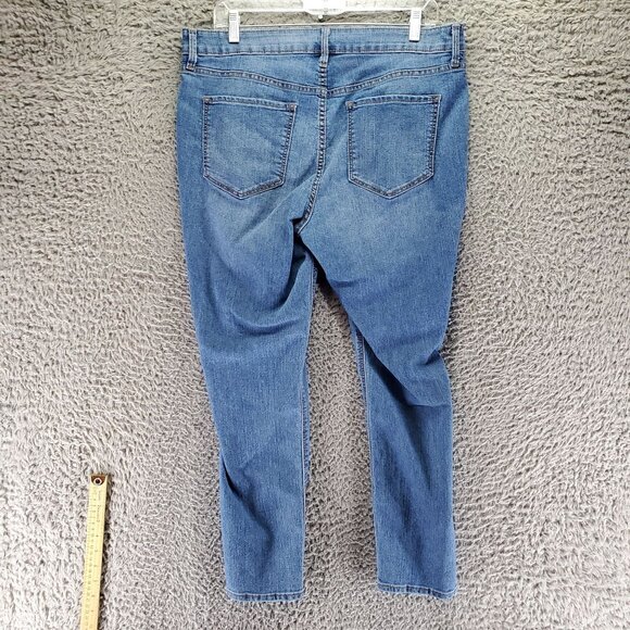 Old Navy Jeans Womens 14 Blue Super Skinny Ankle Mid-Rise Stretch Denim - Picture 8 of 9